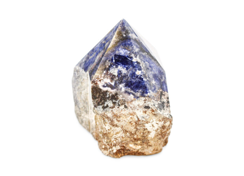 Sodalite brute avec pointe polie