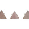 Rose Quartz Triangle Sterling Silver Ring - Crystal Dreams