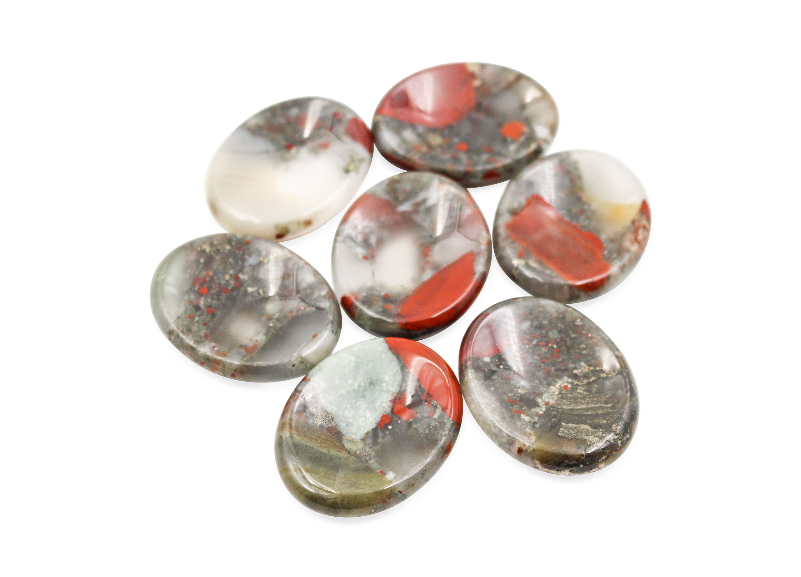 Bloodstone Worry Stone - Crystal Dreams