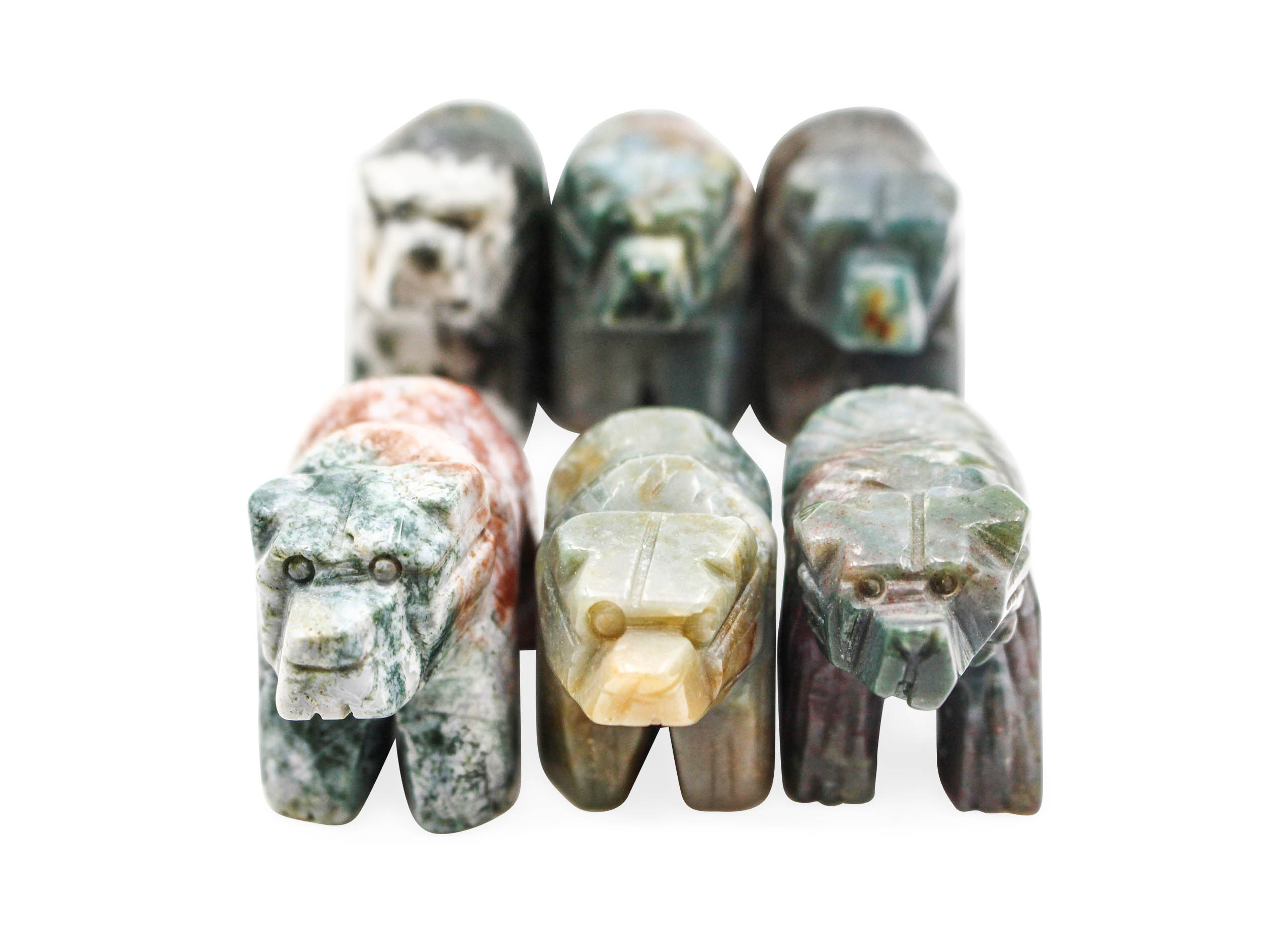 Moss Agate Bear - Crystal Dreams