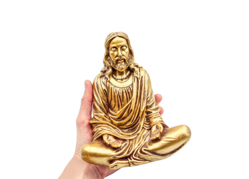 Gold Jesus Statue
