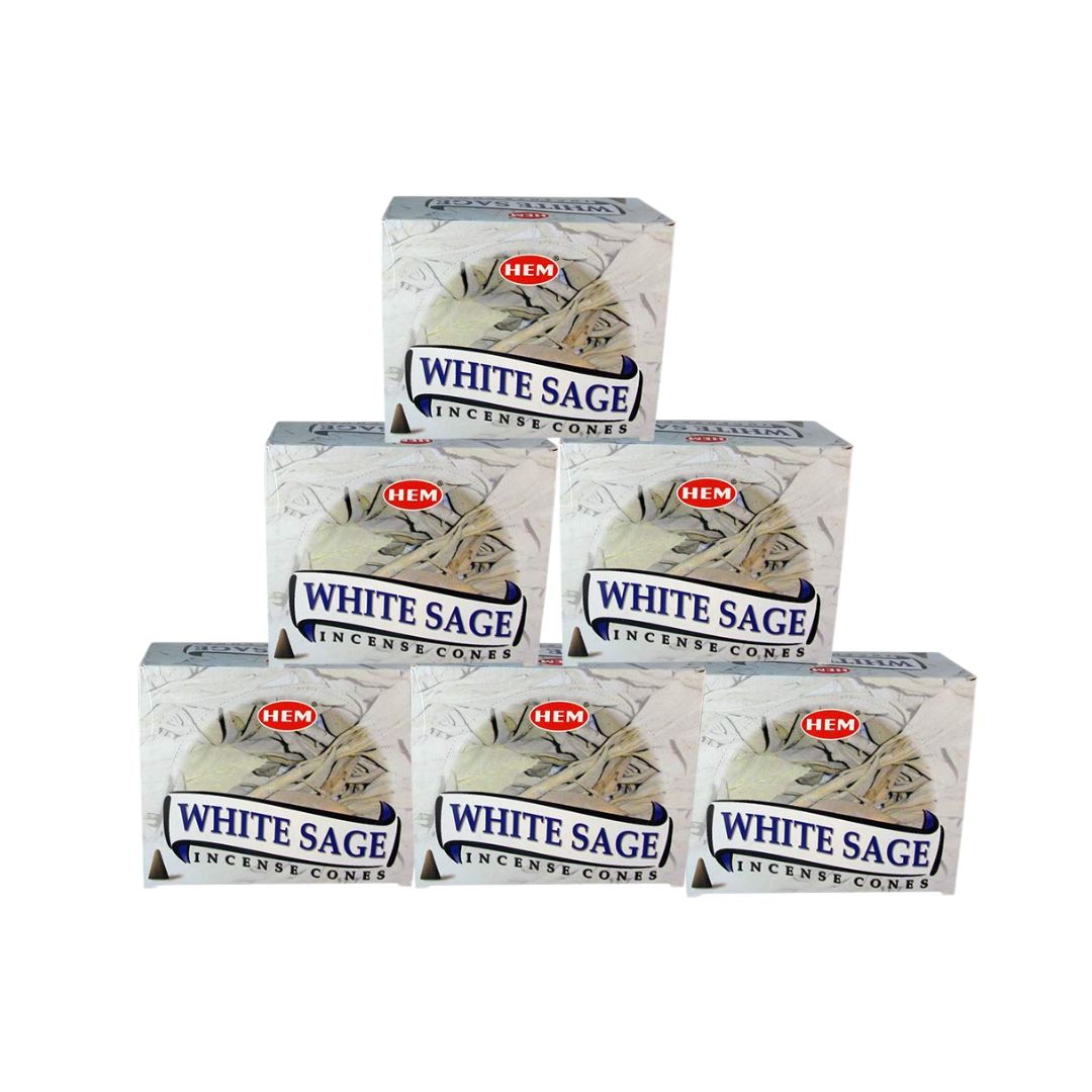 HEM Incense Cones White Sage - Crystal Dreams