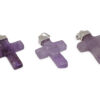 Amethyst Cross Sterling Silver Pendant - Crystal Dreams