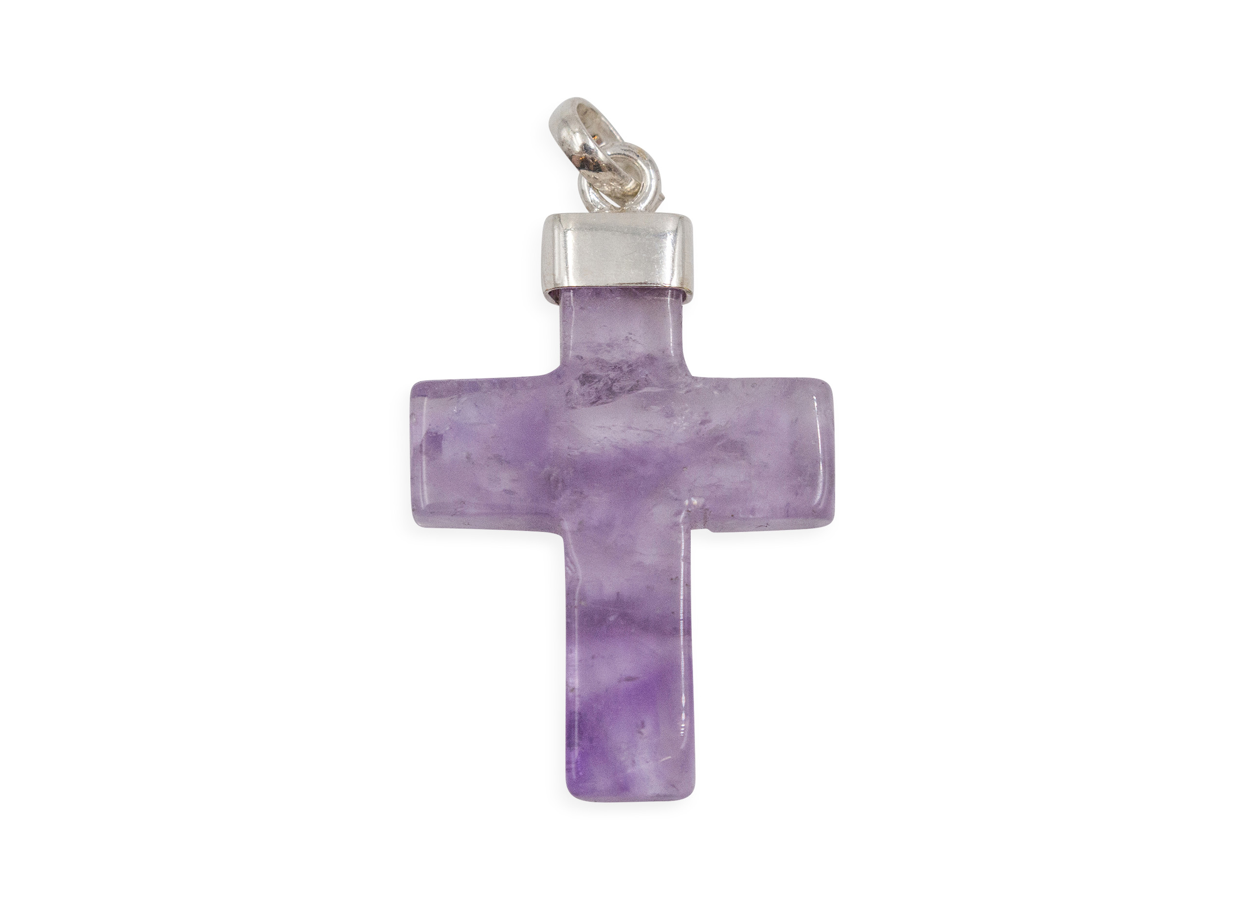 Amethyst Cross Sterling Silver Pendant - Crystal Dreams