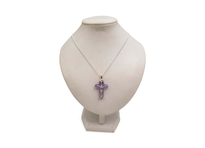 Amethyst “Jesus Cross” Pendant Sterling Silver