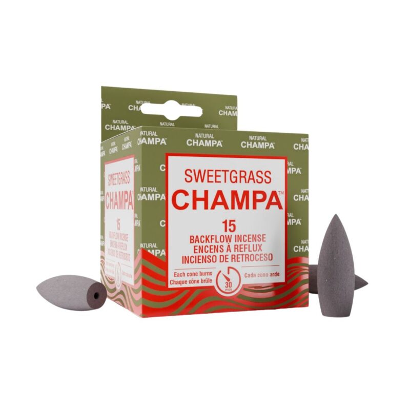 Champa Backflow Cone Incense Sweetgrass - Crystal Dreams