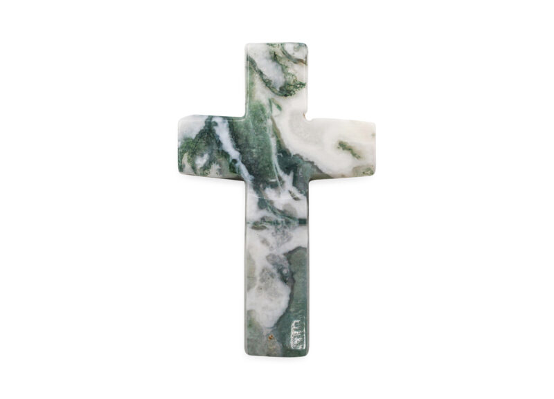 Moss Agate Cross - Crystal Dreams