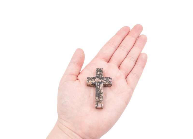 Rhodonite Crystal Cross