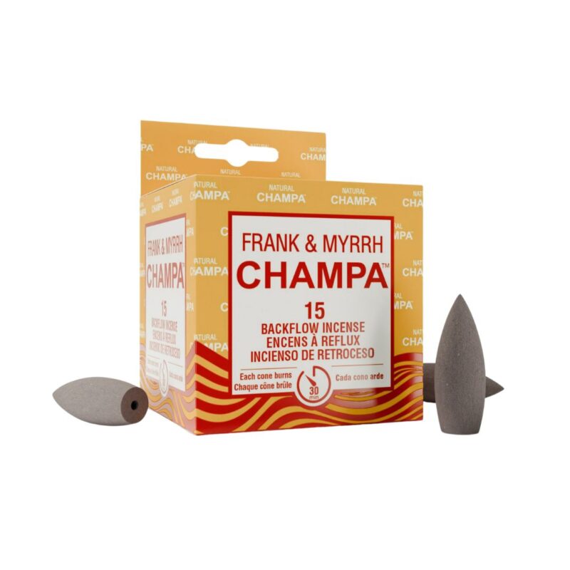 Champa Backflow Cone Incense Frank & Myrrh - Crystal Dreams