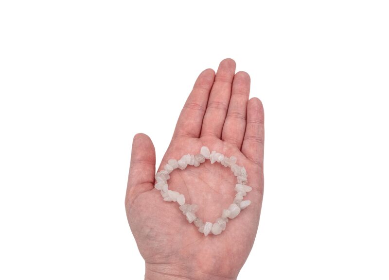 White Jade Chip Bracelet