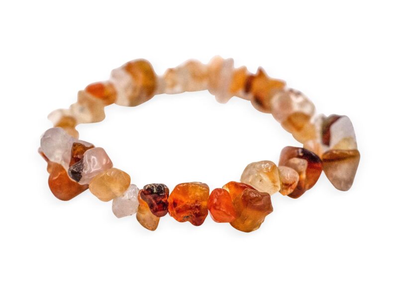 Orange Mix Carnelian Chip Bracelet - Crystal Dreams