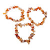 Orange Mix Carnelian Chip Bracelet - Crystal Dreams