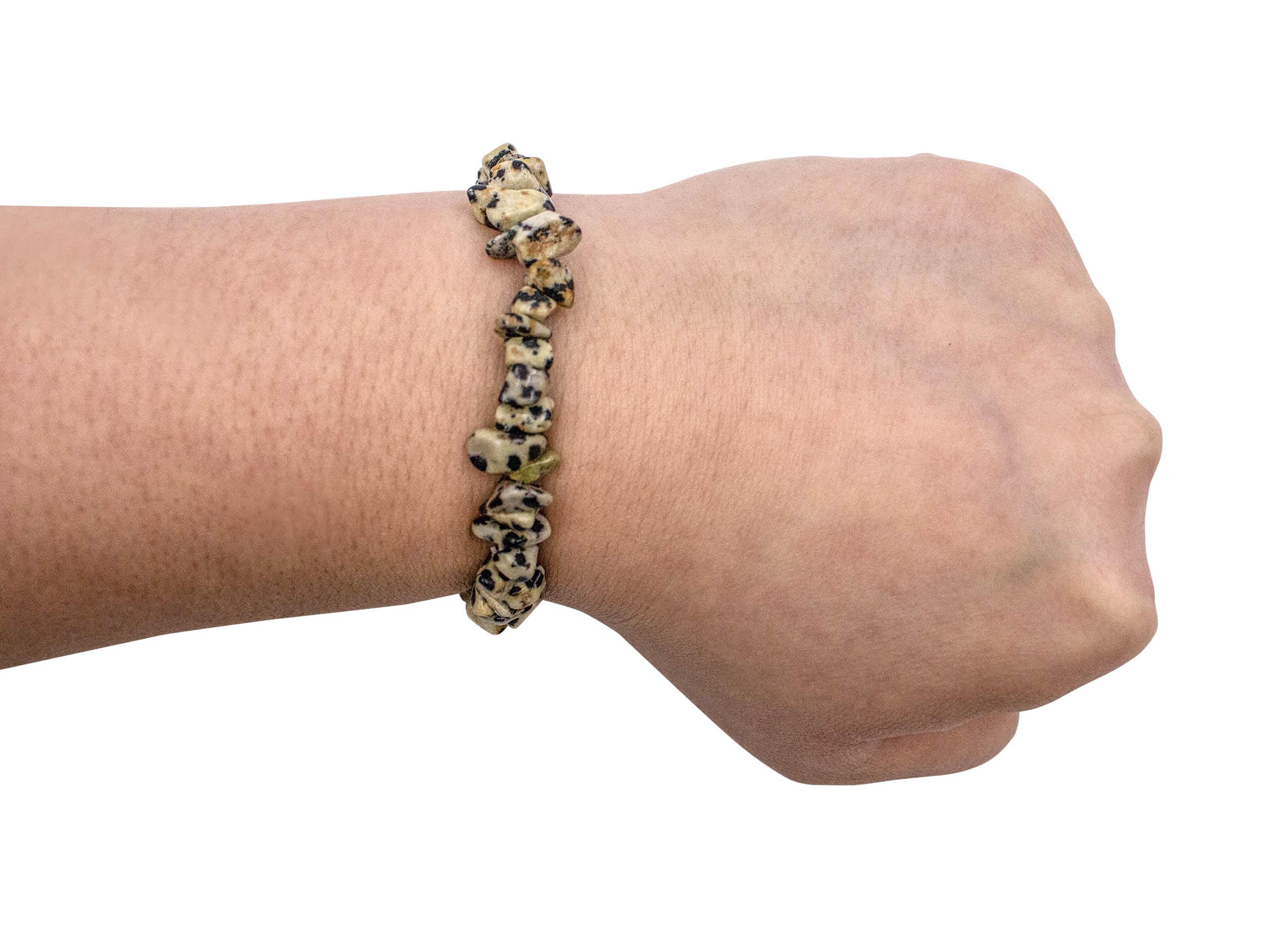 Dalmatian Jasper Chip Bracelet - Crystal Dreams