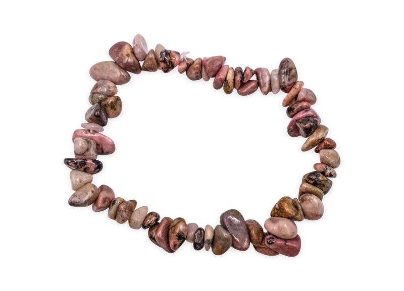 Rhodonite Chip Bracelet- Crystal Dreams