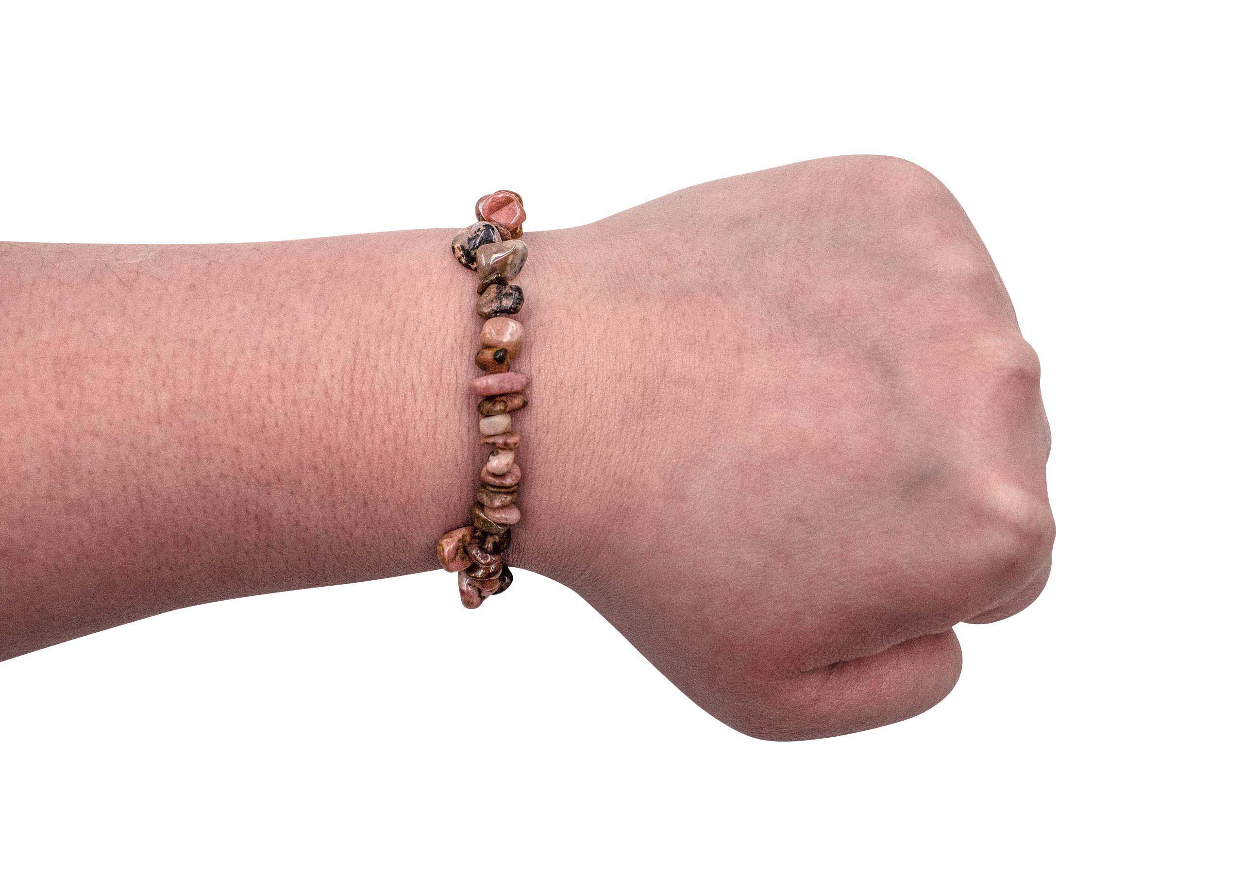 Rhodonite Chip Bracelet- Crystal Dreams