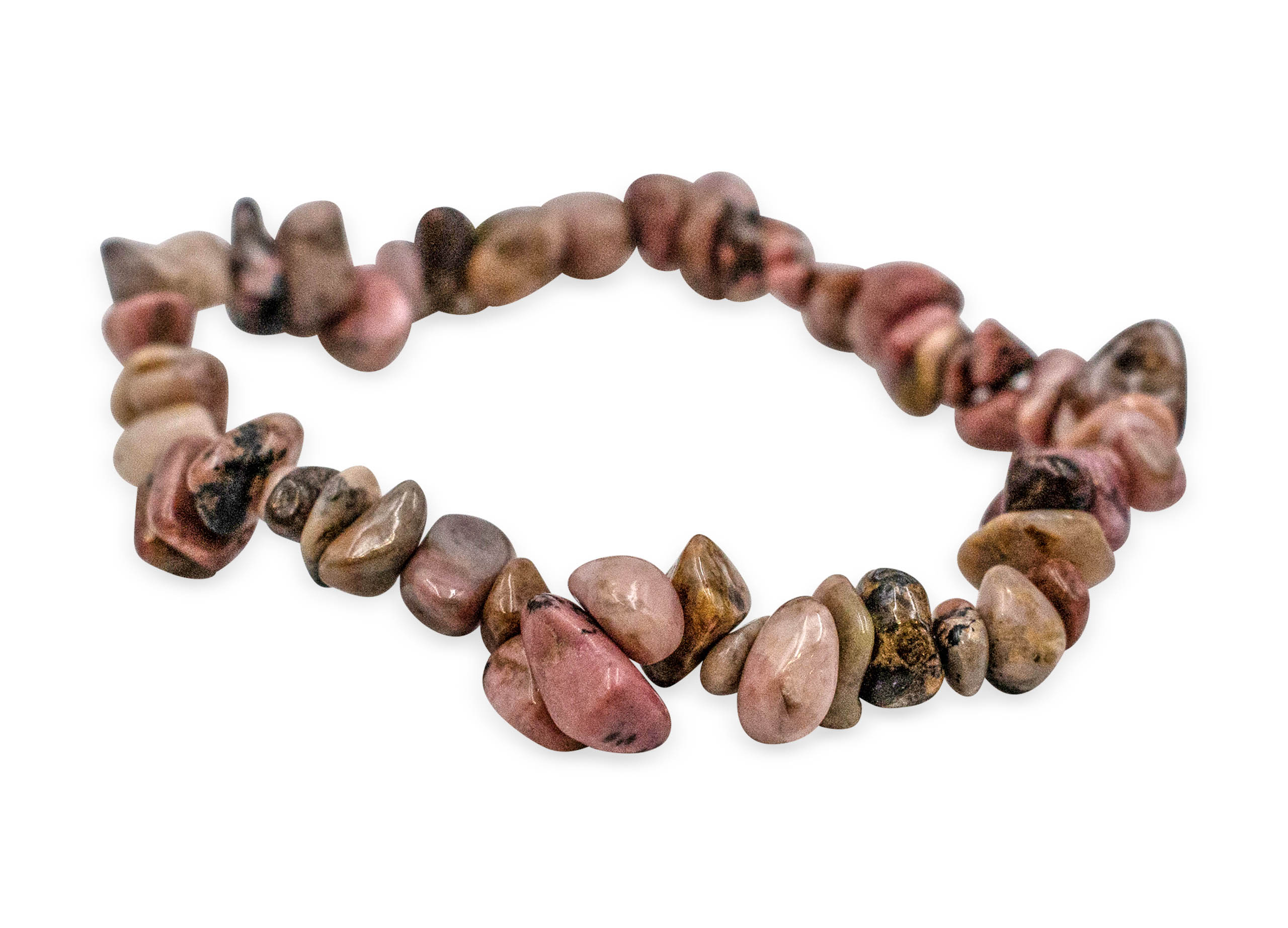 Rhodonite Chip Bracelet- Crystal Dreams
