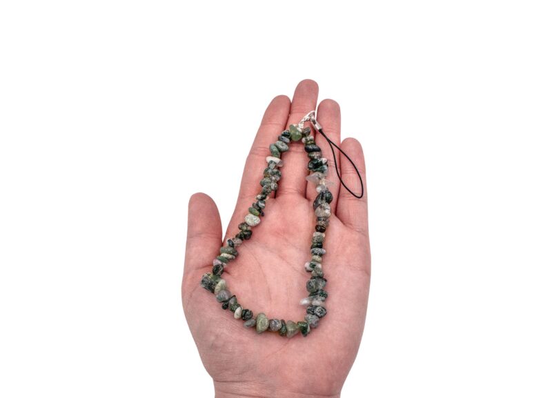 Moss Agate Phone Strap