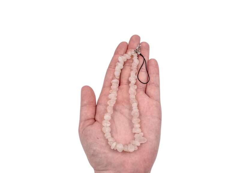 Lanière de téléphone en quartz rose