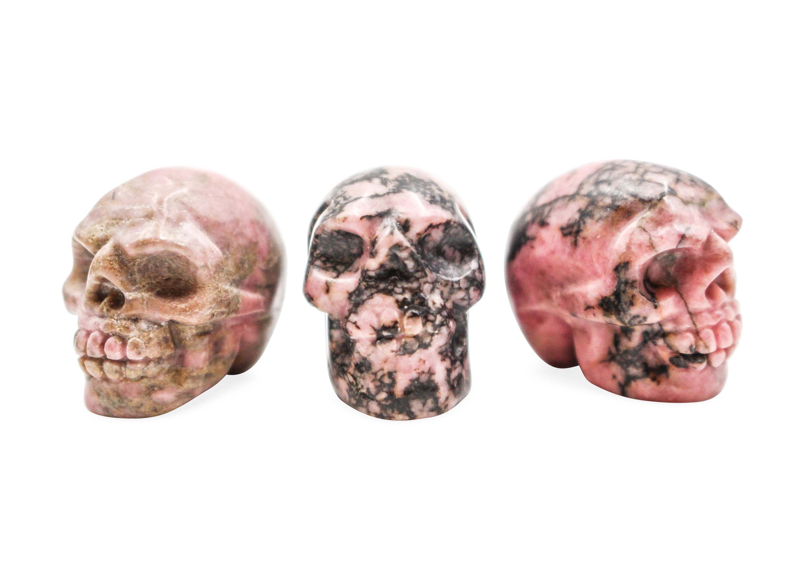 Mini Rhodonite Skull-Crystal Dreams