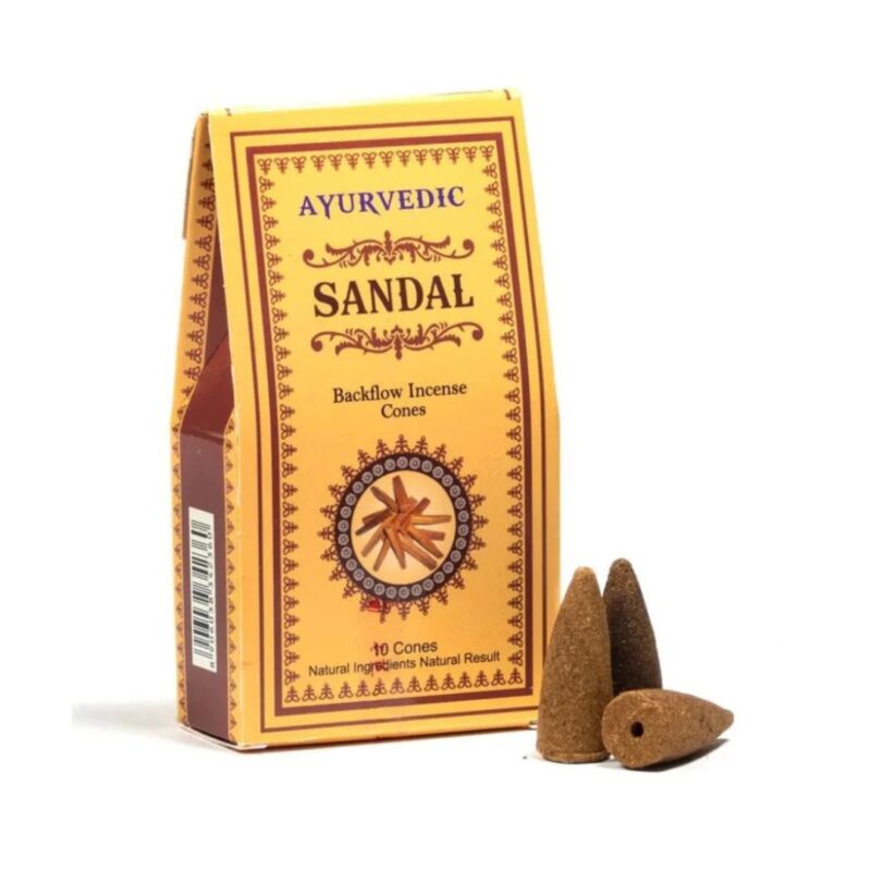 Ayurvedic Backflow Cone Incense Sandal - Crystal Dreams