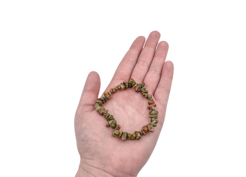 Unakite Chip Bracelet