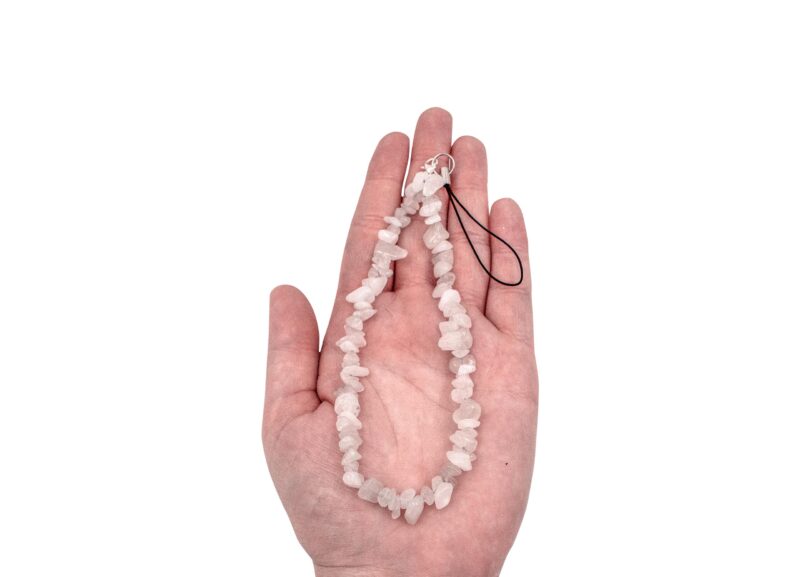 Lanière de téléphone en jade blanc