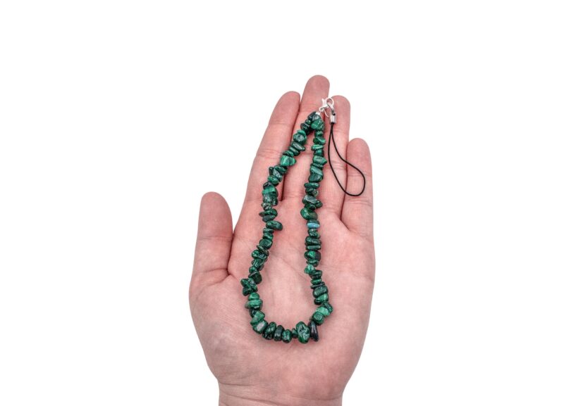 Lanière de téléphone en malachite