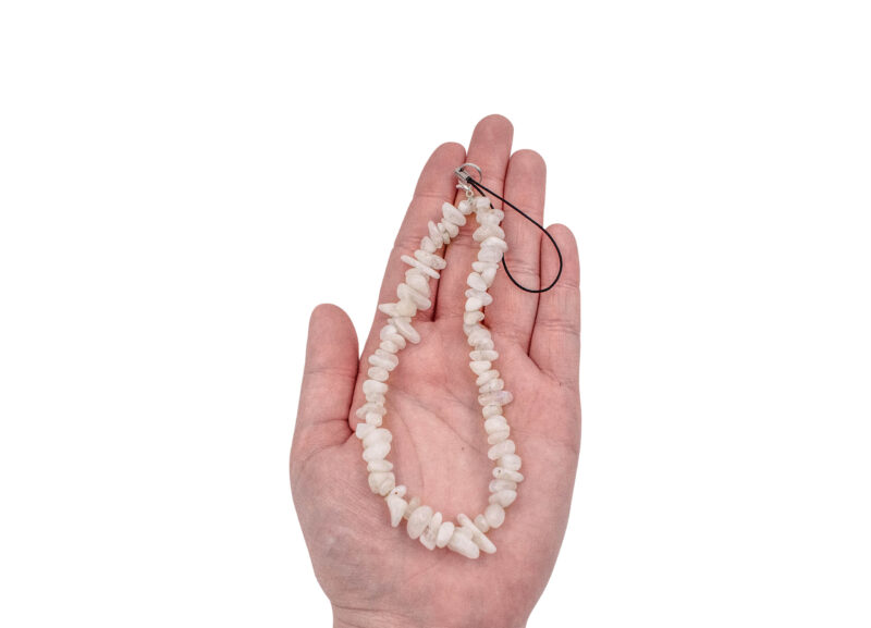 White Moonstone Phone Strap