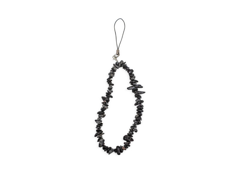 Snowflake Obsidian Phone Strap - Crystal Dreams