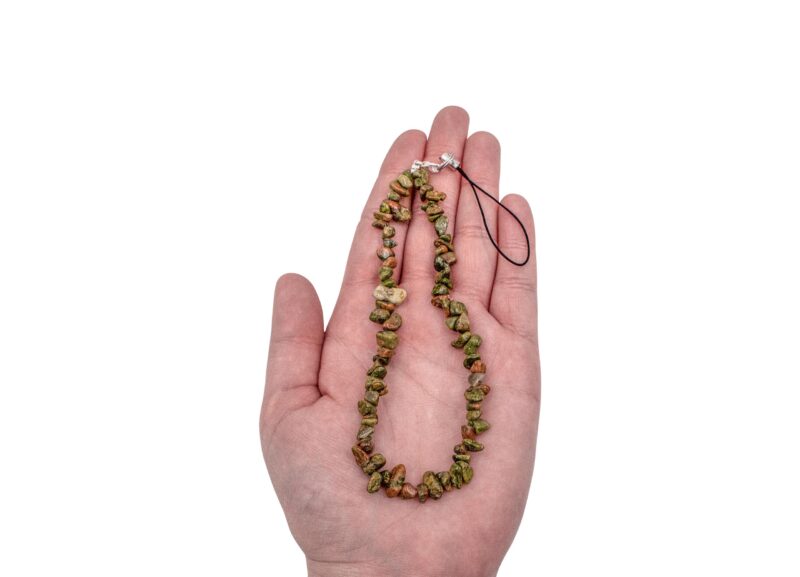 Lanière de téléphone en unakite