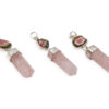 Watermelon Tourmaline Rose Quartz Pendant - Crystal Dreams