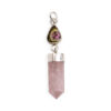 Watermelon Tourmaline Rose Quartz Pendant - Crystal Dreams