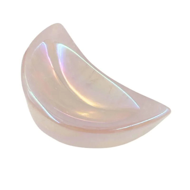 Aura Rose Quartz Moon Bowl