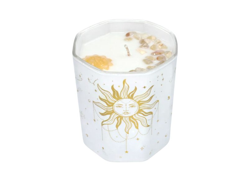 Sun Candle with Crystals - Crystal Dreams