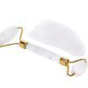 Crystal Facial Roller and Gua Sha Set - Clear Quartz - Crystal Dreams