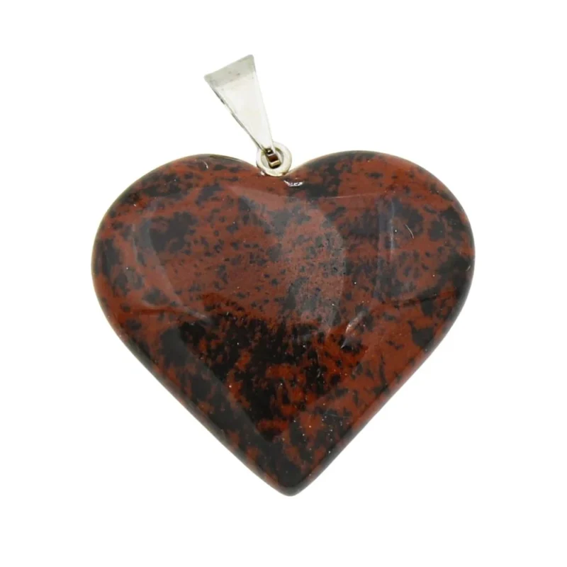 Mahogany Obsidian Heart Pendant - Crystal Dreams