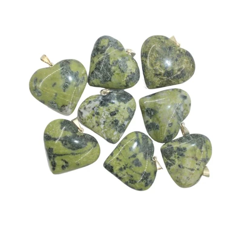 Pendentif de serpentine en coeur