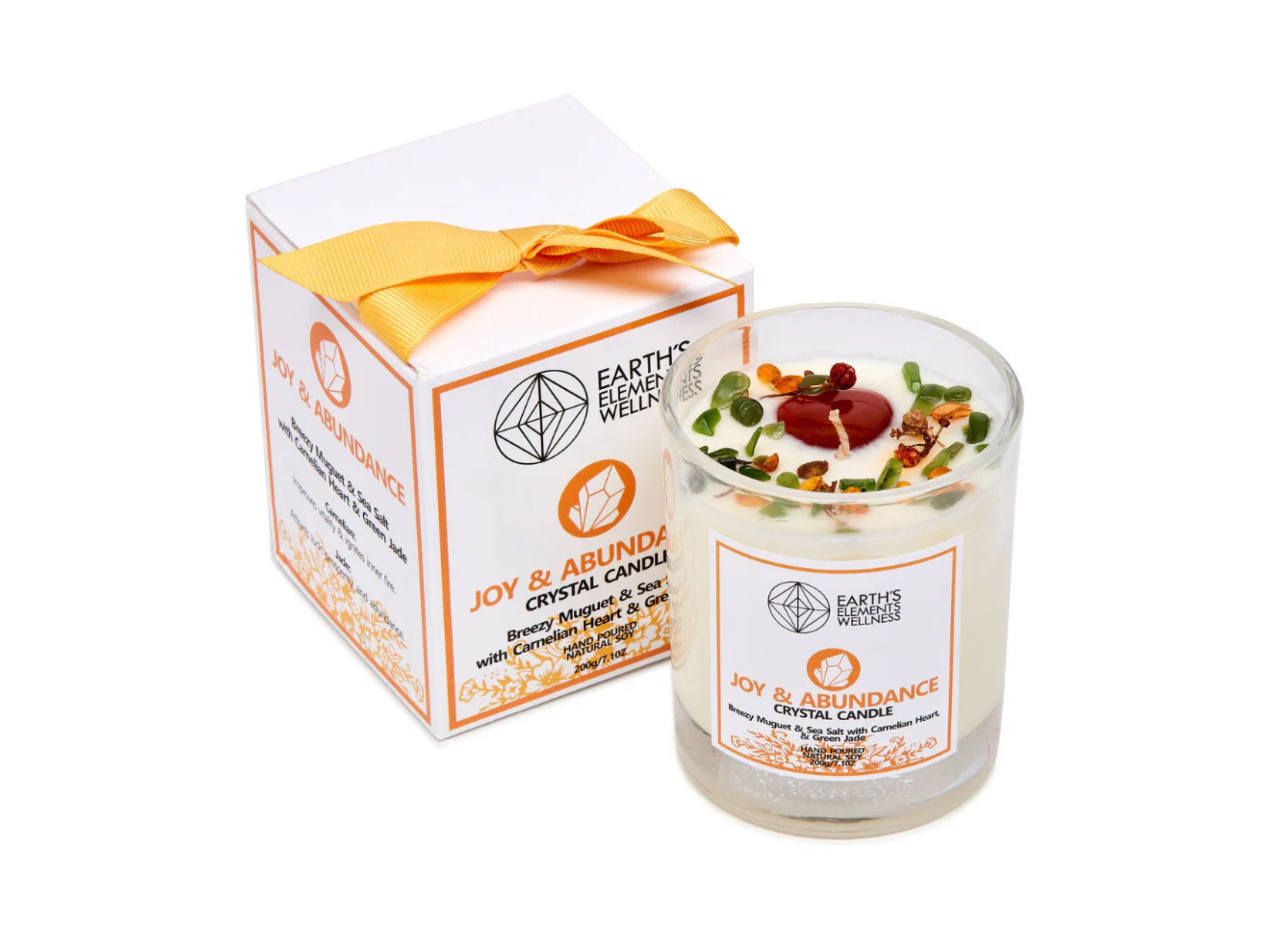 Joy & Abundance Crystal Candle - Crystal Dreams