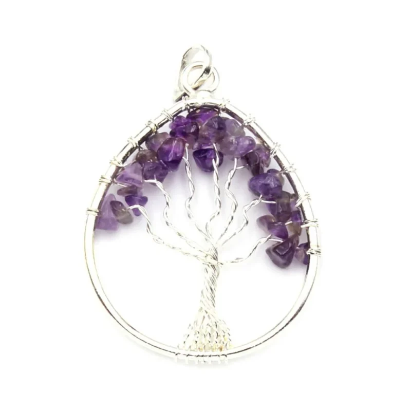 Amethyst Tree of Life Pendant - Crystal Dreams