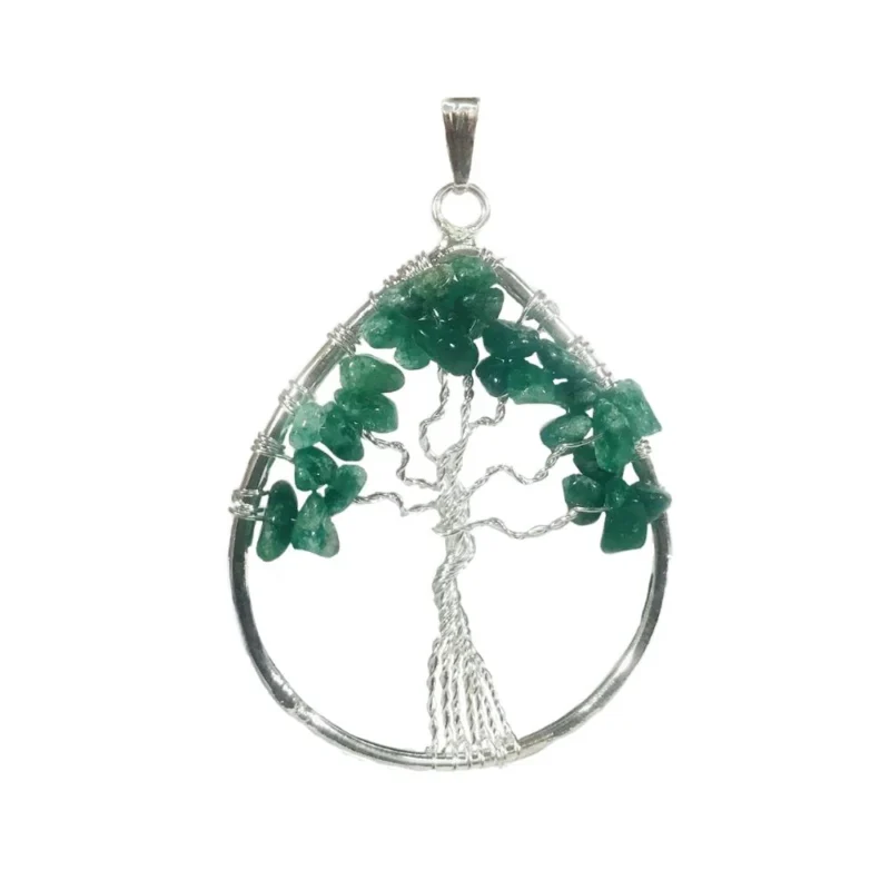 Pendentif arbre de vie en aventurine